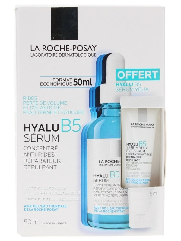 La Roche Posay Hyalu B5 Serum Anti Wrinkle Concentrate Repairing Replumping - 50ml + Eye Serum - 5ml Free