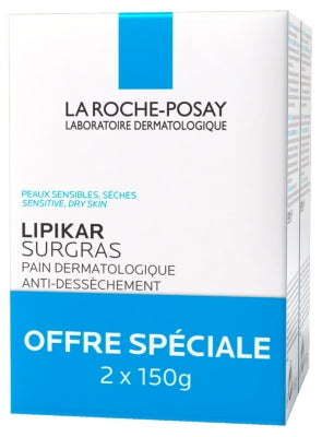 La Roche-Posay Lipikar Surgras Cleansing Bar - 2x150g