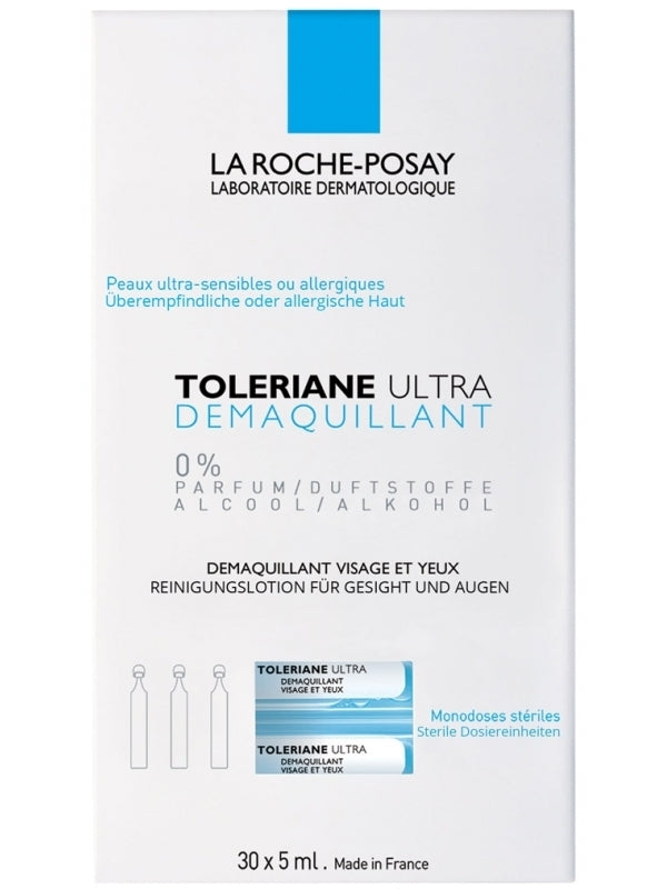 La Roche Posay Toleriane Ultra Face and Sensitive Eyes Makeup Remover - 30 x 5ml