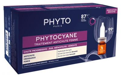 Phyto Phytocyane Anti Hair Loss Progressive Treatment Women - 12x5ml