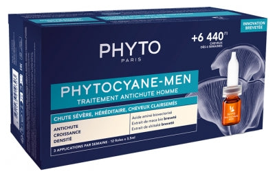 Phyto Phytocyane   Men Anti Hair Loss Treatment - 12x3.5ml