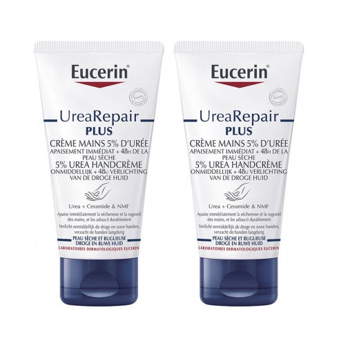 Eucerin UreaRepair Plus Hand Cream 5% Urea - 2 x 75ml