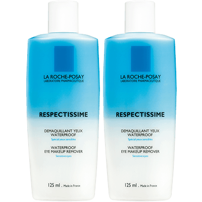 La Roche Posay Respectissime Waterproof Eye Makeup Remover - 2 x 125ml